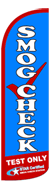 SMOG CHECK TEST ONLY SWOOPER FLAG, 11-1/2' X 3'
