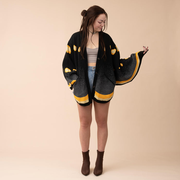 Smoky Emperor Moth Cardigan