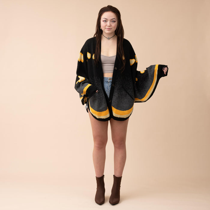 Smoky Emperor Moth Cardigan