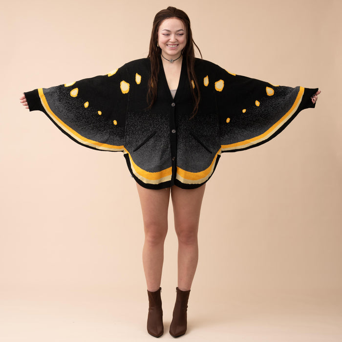 Smoky Emperor Moth Cardigan
