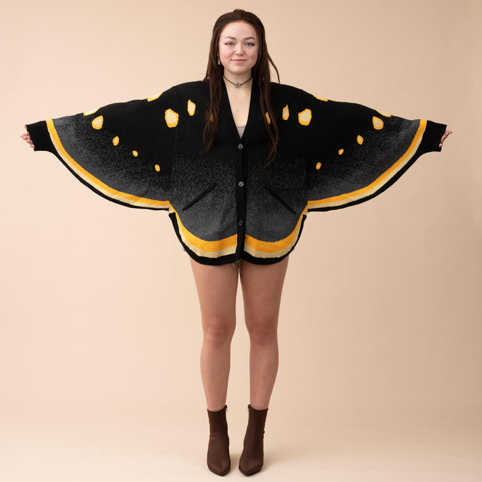 Smoky Emperor Moth Cardigan