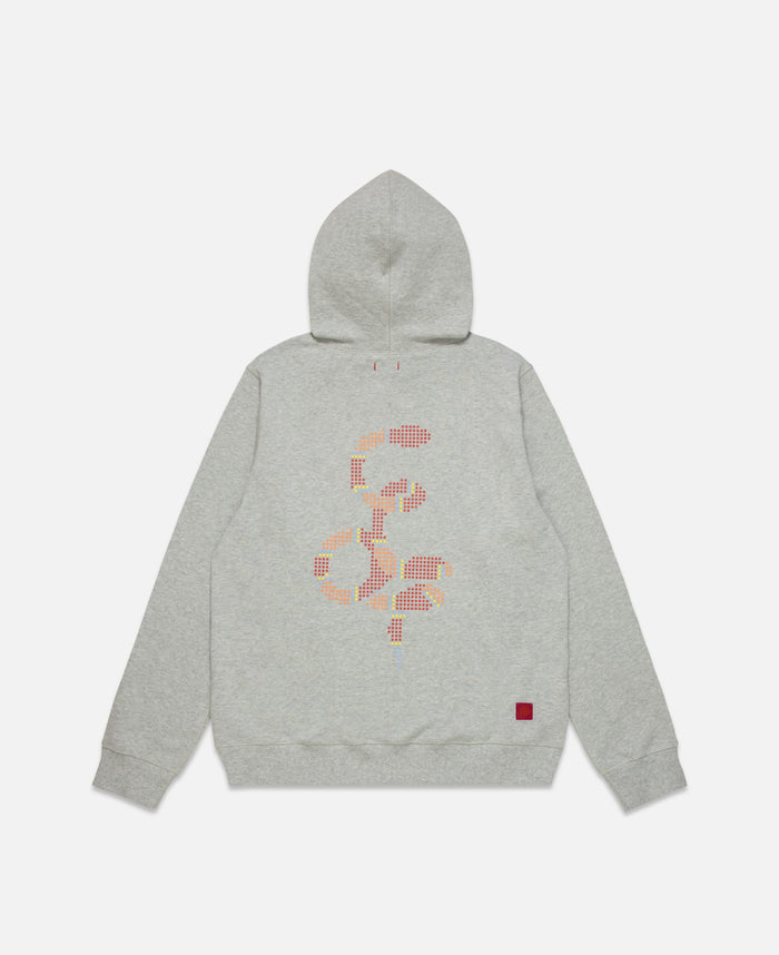 Snake Print Hoodie (Grey)