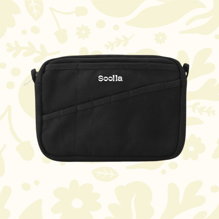 Soolla® Studio Artist Stationery Pouch Blackout—sleek black organizer case for art supplies, pens, pencils, and tools.