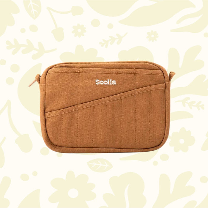 Forager Provisions LTD Soolla Studio cinnamon cotton canvas artist stationery pouch with front pocket and zipper