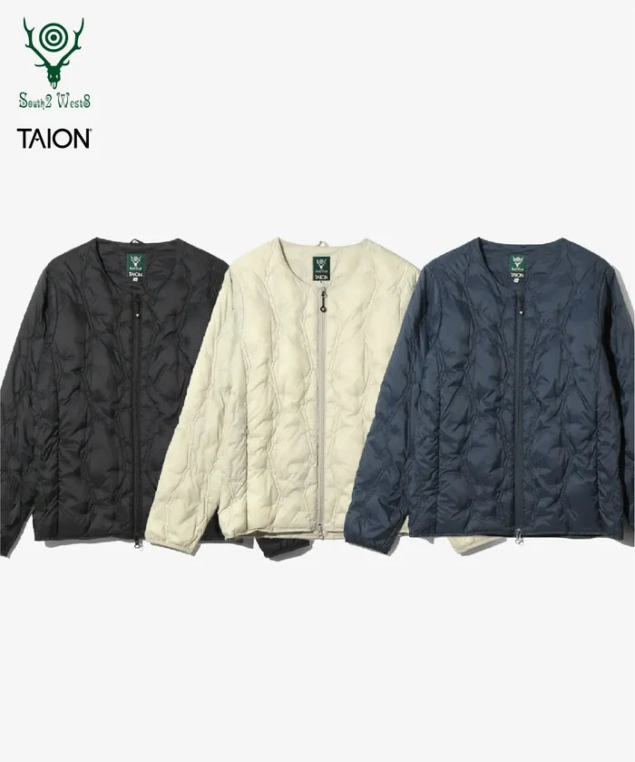South2 West8 x TAION Crewneck Zip Down Jacket <RW698>