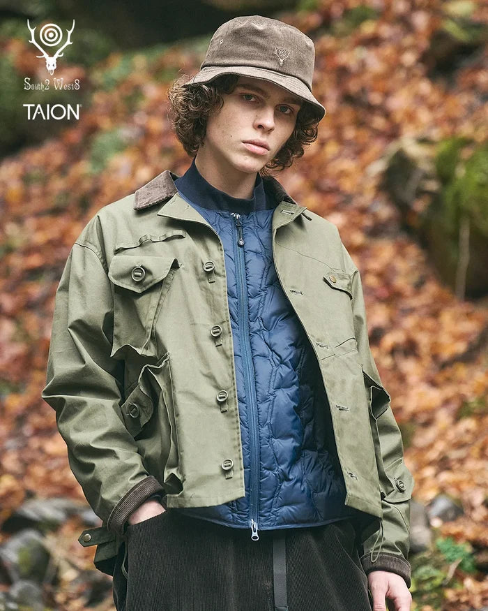 South2 West8 x TAION Crewneck Zip Down Vest <RW697>