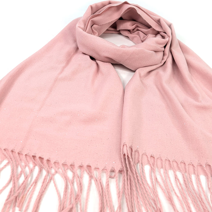Sparkly Petra Pashmina Scarf (70x180cm) - Light Pink