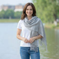 Sparkly Petra Pashmina Scarf (70x180cm) - Slate Grey