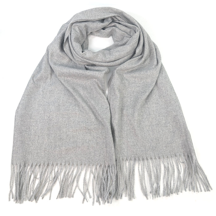 Sparkly Petra Pashmina Scarf (70x180cm) - Slate Grey