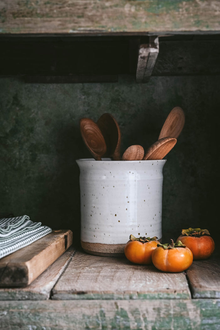 Speckled Utensil Crock
