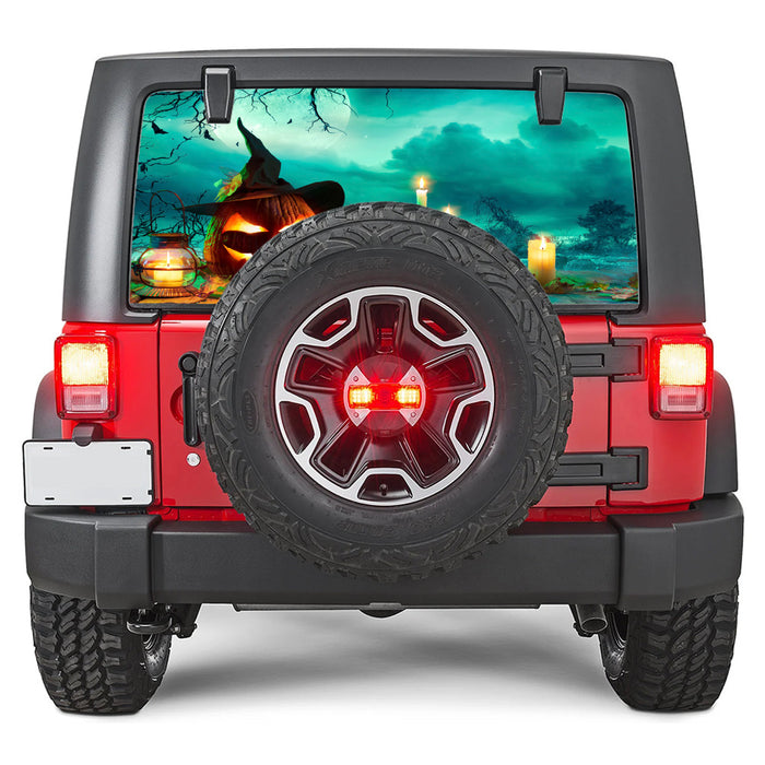 Spooky Jack-O-Lantern Rear Window Decal