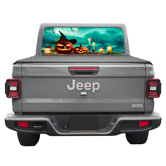 Spooky Jack-O-Lantern Rear Window Decal