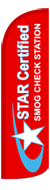 STAR CERTIFIED WINDLESS SWOOPER FLAG, 11-1/2' X 3'