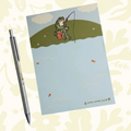 Forager Provisions LTD Stay Home Club notepad featuring a whimsical fishing frog illustration on a light blue background