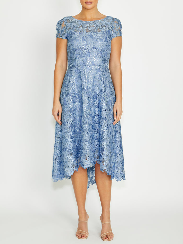 Stellar Sky Blue A-Line Dress