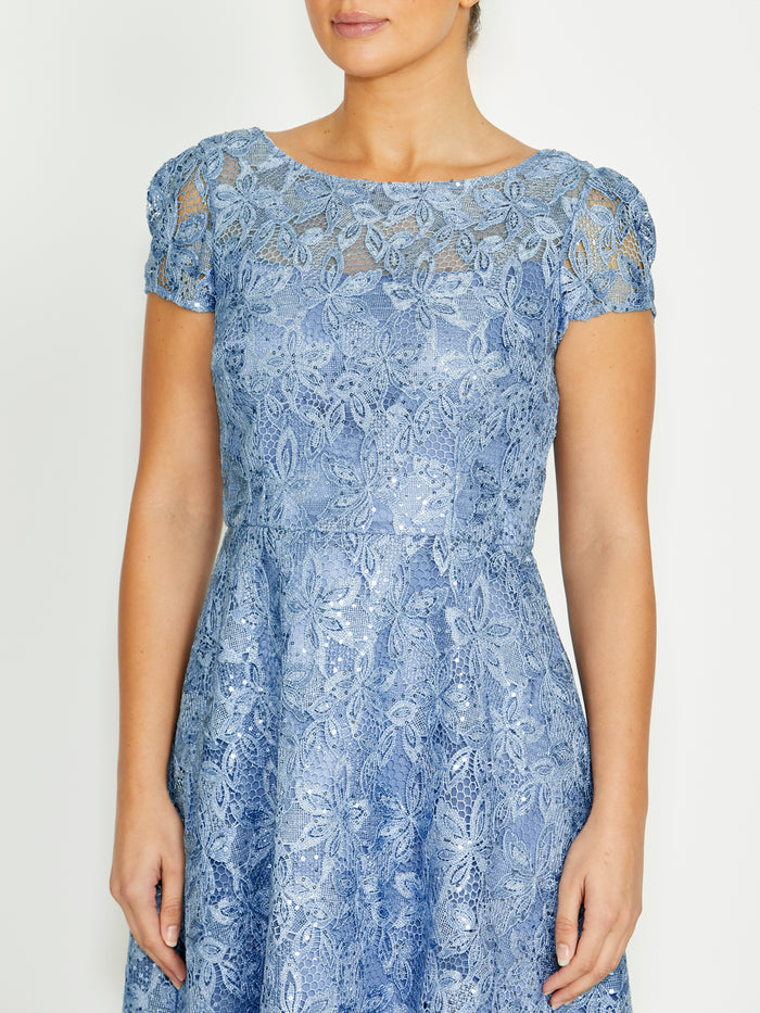 Stellar Sky Blue A-Line Dress