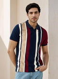 Men wearing striped Ottoman polo t-shirt UAE
