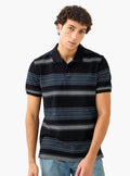 Men wearing striped polo t-shirt Dubai -06