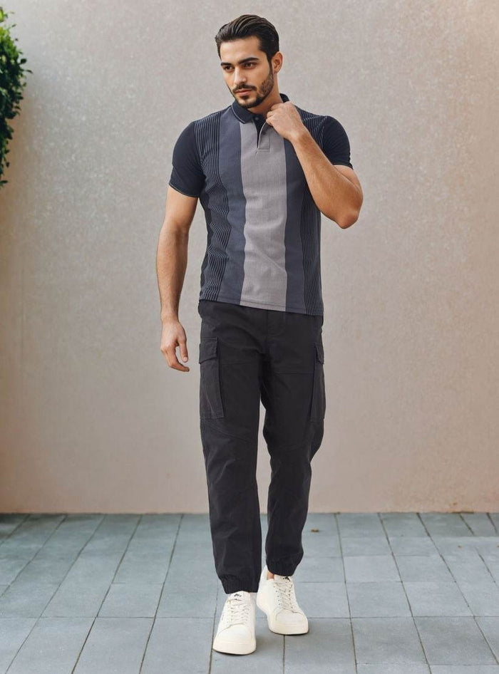 Striped Polo T-shirt -08 - Dubai Offers Today