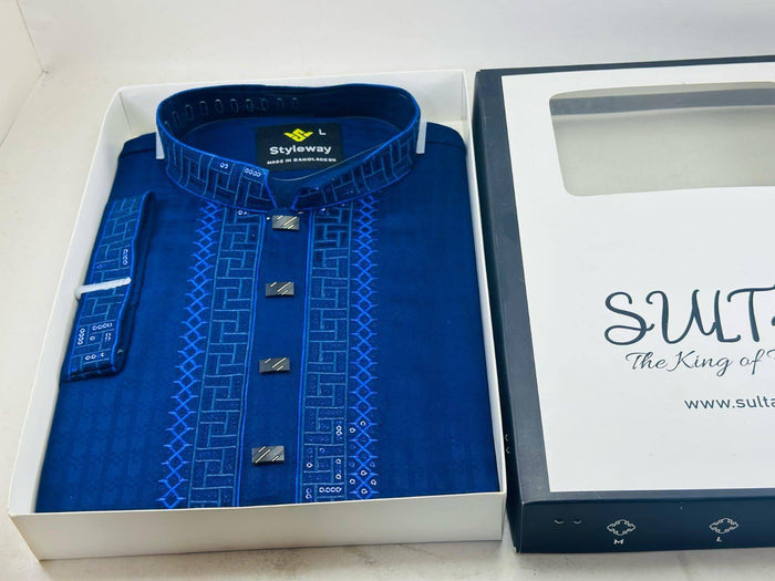 Stylish Embroidered Men Kurta -09
