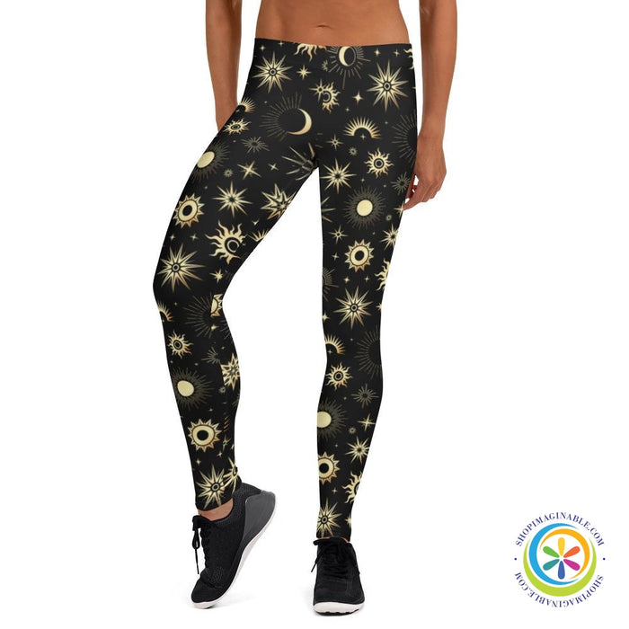 Sun Star & Moon Full Length Leggings-ShopImaginable.com