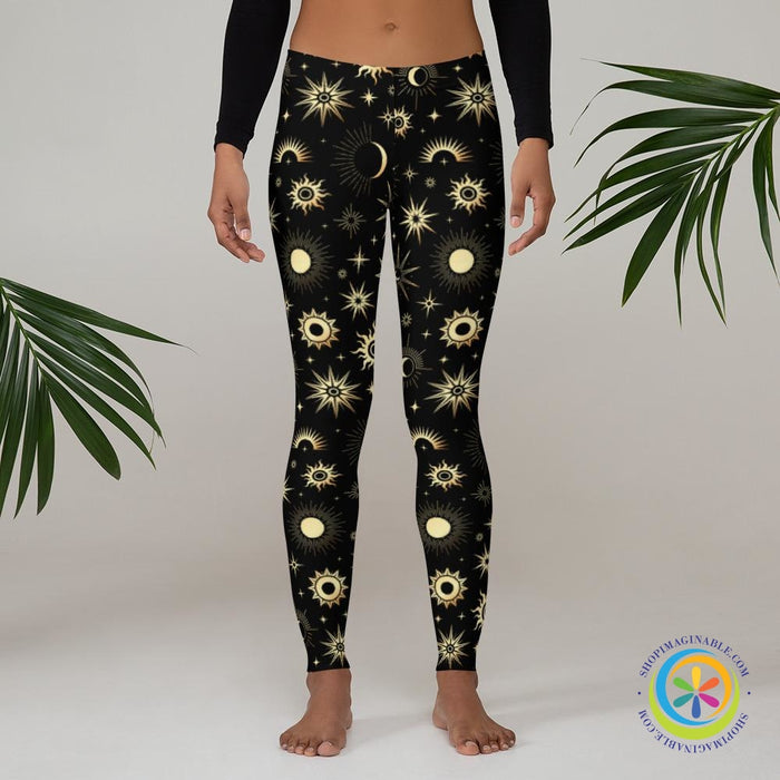 Sun Star & Moon Full Length Leggings-ShopImaginable.com