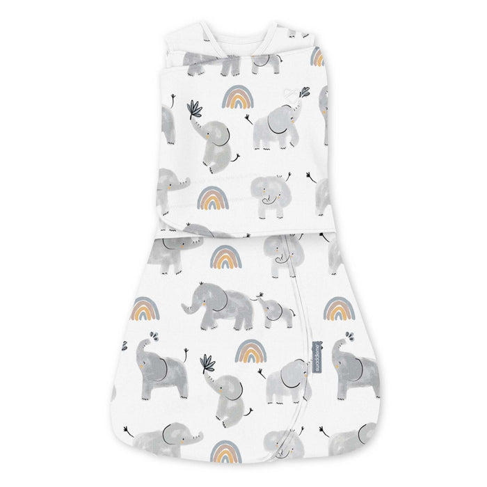SwaddleMe by Ingenuity Arms Free Convertible Swaddle, Size L, 3-6 months, 1pk - Happy Elephant