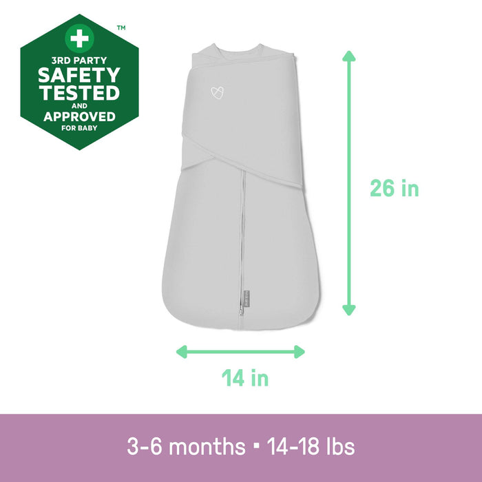 SwaddleMe by Ingenuity Arms Free Convertible Swaddle, Size L, 3-6 months, 1pk - Happy Elephant