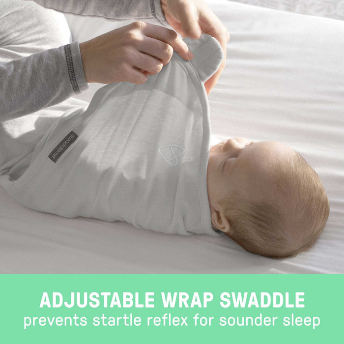 SwaddleMe by Ingenuity Easy Change Swaddle in Ikat Geo pattern for newborns 0-3 months with zipper bottom for easy diaper changes
