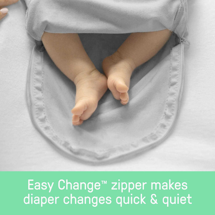 SwaddleMe by Ingenuity Easy Change Swaddle for newborns 0-3 months with bottom zipper and 100% cotton fabric