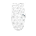 SwaddleMe by Ingenuity Monogram Collection Baby Swaddle, 100% Cotton, 0-3 Months, 1.0 TOG, 1-Pack - Scribble Elephant