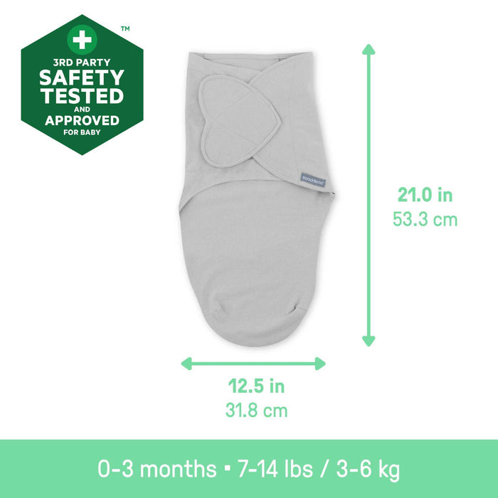 SwaddleMe by Ingenuity Monogram Collection, Size 0-3 Months, 1pk - Scribble Elephant