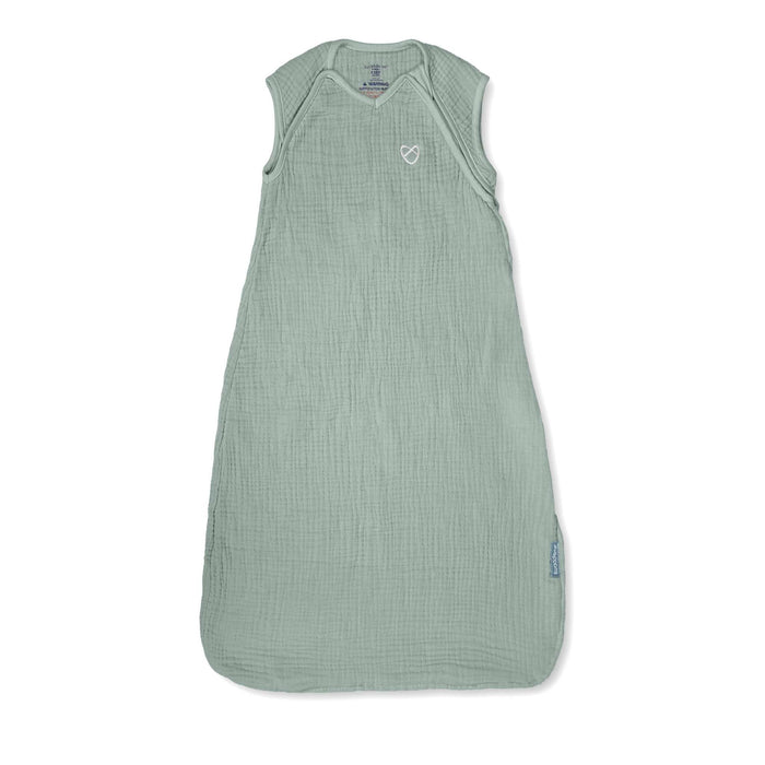 SwaddleMe by Ingenuity Muslin Night Sack Sleeper, Size 3-18 Months, 1pk - Moss