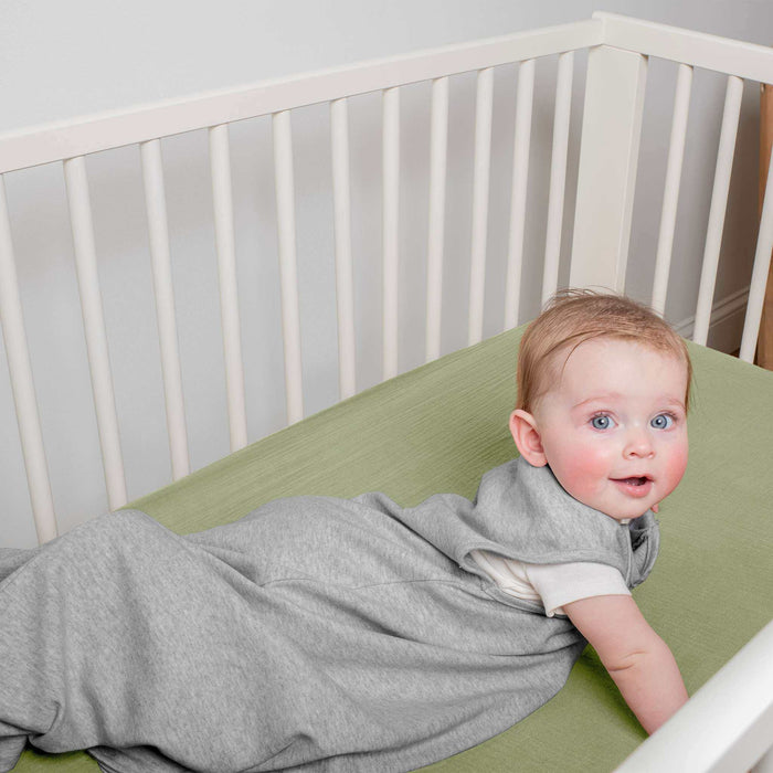SwaddleMe by Ingenuity Muslin Night Sack Sleeper, Size 3-18 Months, 1pk - Moss