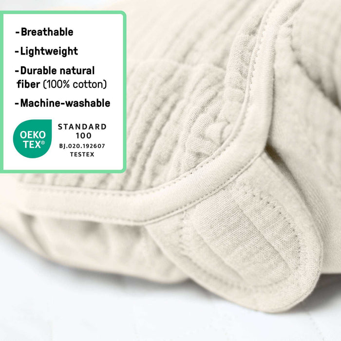 SwaddleMe by Ingenuity Muslin Original Swaddle, Size SM, 0-3 months, 1pk - Cream