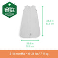 SwaddleMe by Ingenuity Night Sack Sleeper wearable cotton baby blanket with zipper for 3-18 months infants
