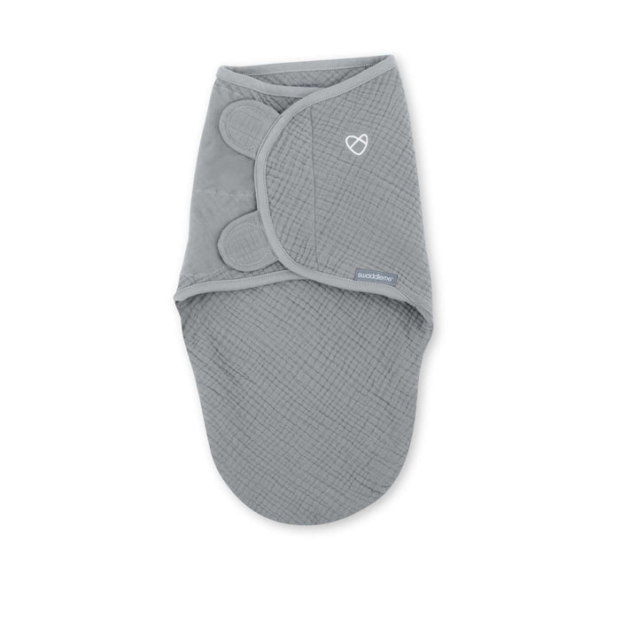 SwaddleMe by Ingenuity Original Muslin Baby Swaddle, 0-3 Months, 7-14 Pounds - Granite