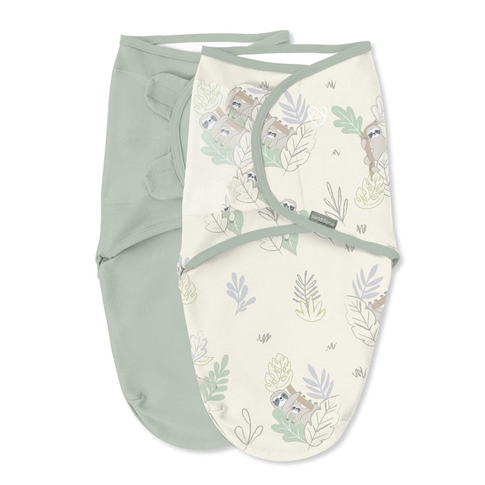 SwaddleMe by Ingenuity Original Swaddle, Size 0-3 Months, 2-Pack - Peekaboo Sloth