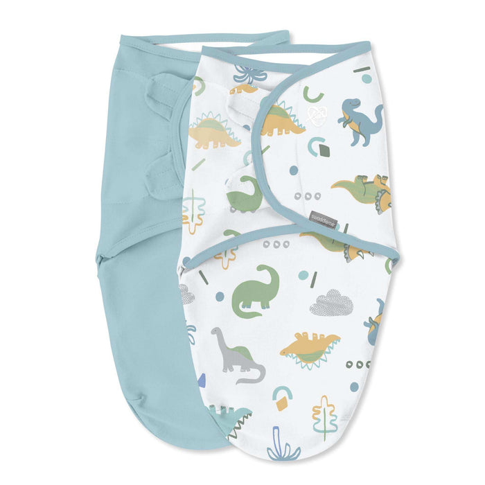 SwaddleMe by Ingenuity Original Swaddle, Size SM, 0-3 months, 2pk - Tropical Dino