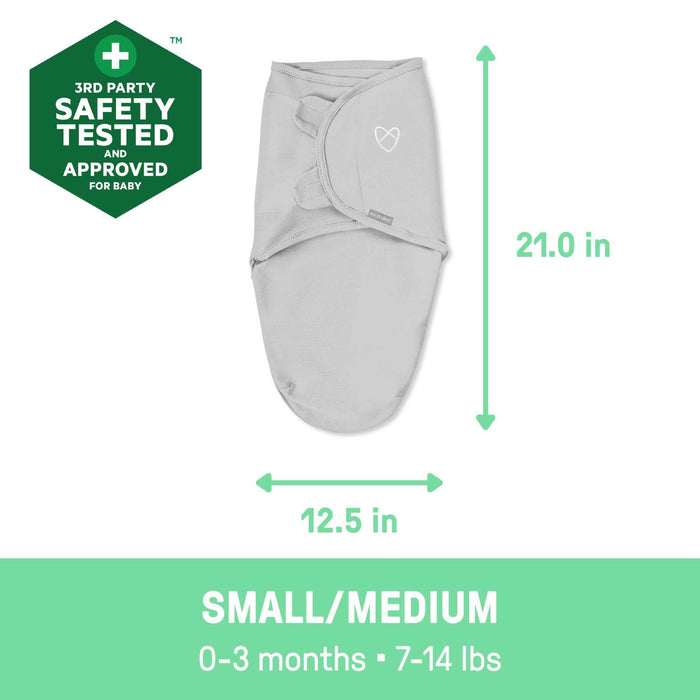 SwaddleMe by Ingenuity Original Swaddle, Size SM, 0-3 months, 2pk - Tropical Dino