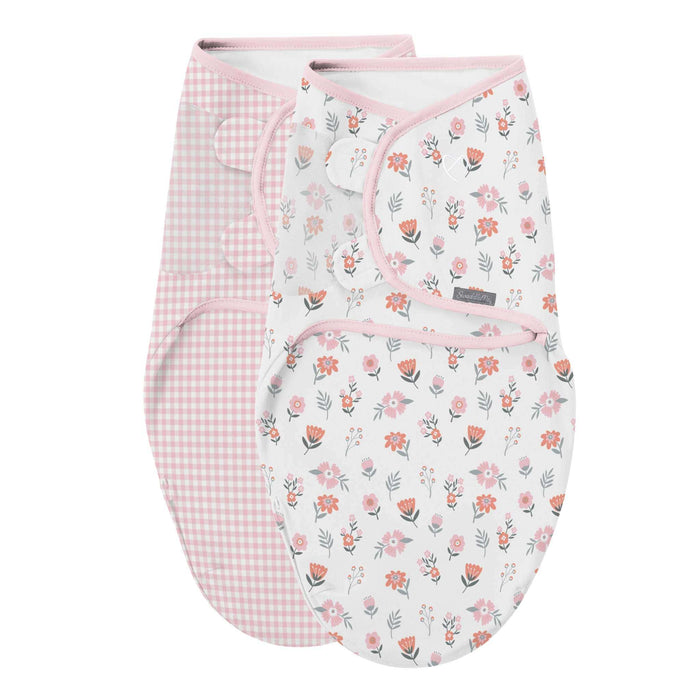 SwaddleMe by Ingenuity Original Swaddle 0-3 months Farmhouse Floral 100% cotton baby wrap