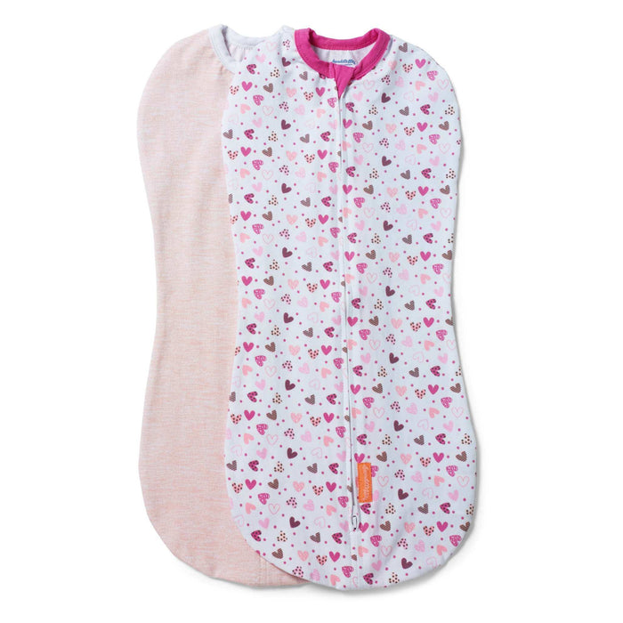 SwaddleMe by Ingenuity newborn swaddle pod with two-way zipper