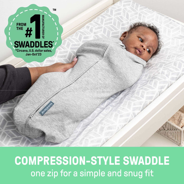 SwaddleMe by Ingenuity newborn swaddle pod with dino print