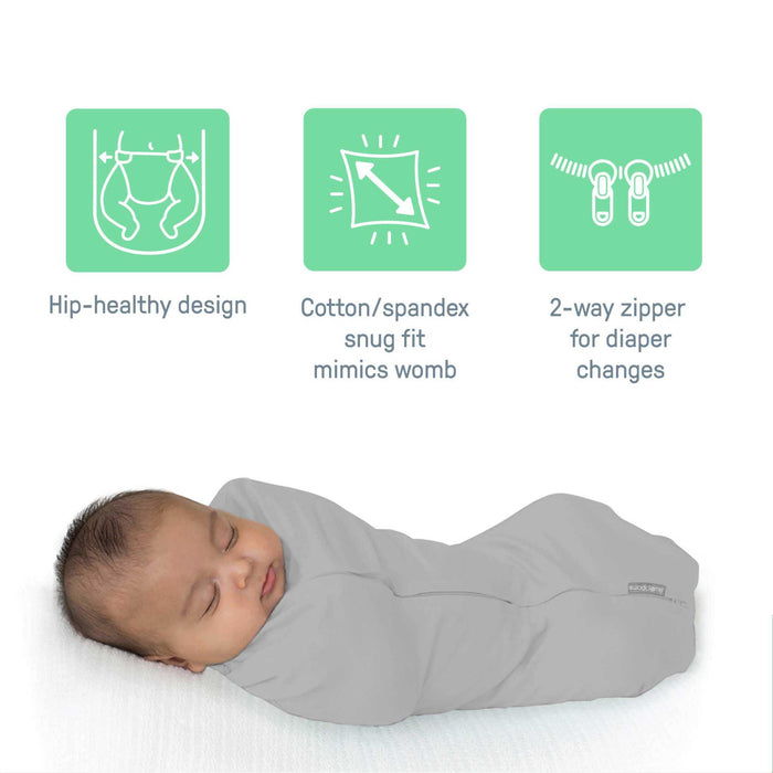 SwaddleMe by Ingenuity newborn swaddle pod with dino print