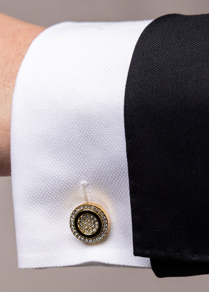 Swarovski Round Cubic Cufflinks - Atica Man