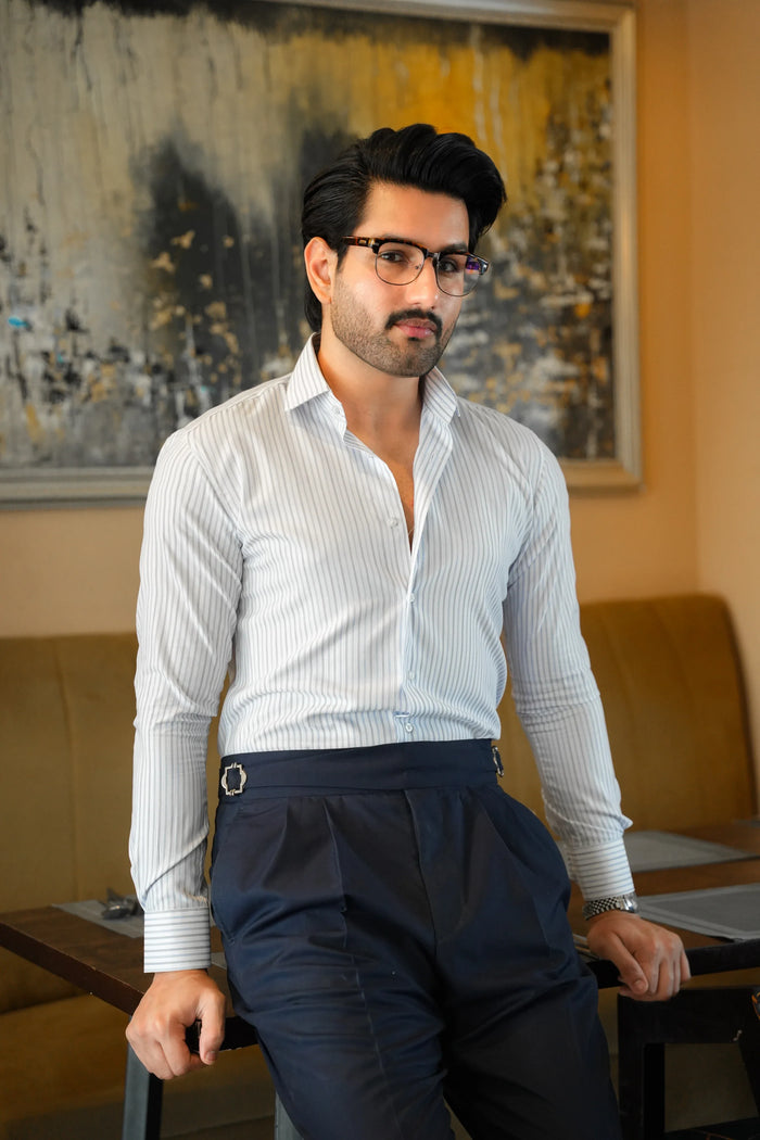 SWISS WHITE STRIPES - Durins Placket