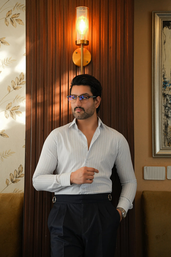 SWISS WHITE STRIPES - Durins Placket