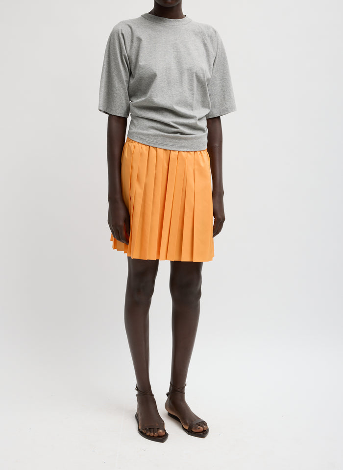 TSHIRTING SHORT SLEEVE TOP WITH SHIRRED BACK