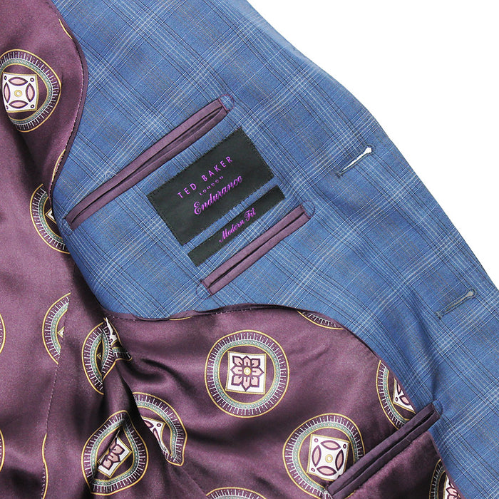 Ted Baker - Maevej Sterling Check Suit in Blue - Nigel Clare