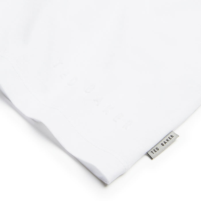 Ted Baker - ONLY Cotton Logo T-Shirt in White - Nigel Clare